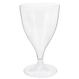 Plastic Stemmed Glass Wine Clear 200ml 2P (20 Units)