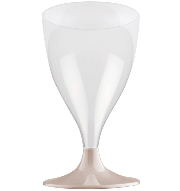 Plastic Stemmed Glass Wine Beige 200ml 2P (20 Units) Plastic Stemmed Glass Wine Beige 200ml 2P (20 Units)