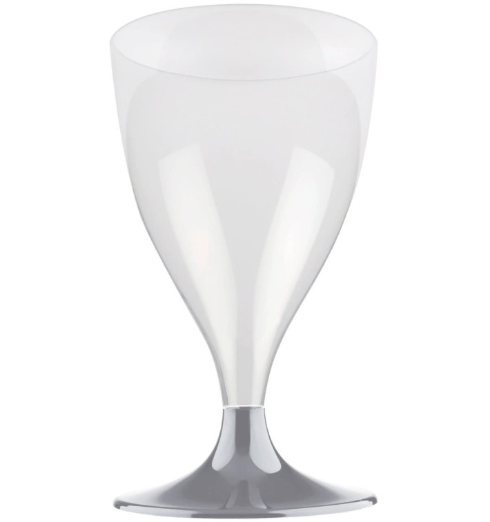 Plastic Stemmed Glass Wine Grey 200ml 2P (20 Units) Plastic Stemmed Glass Wine Grey 200ml 2P (20 Units)