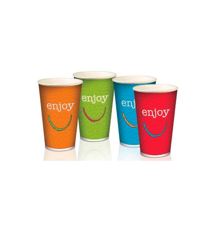 Paper Cup "Enjoy" 12 Oz/360 ml Ø8,0cm (2000 Units) Paper Cup "Enjoy" 12 Oz/360 ml Ø8,0cm (2000 Units)