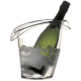 Plastic Ice Bucket for 1 Bottle Clear SAN (1 Unit) 