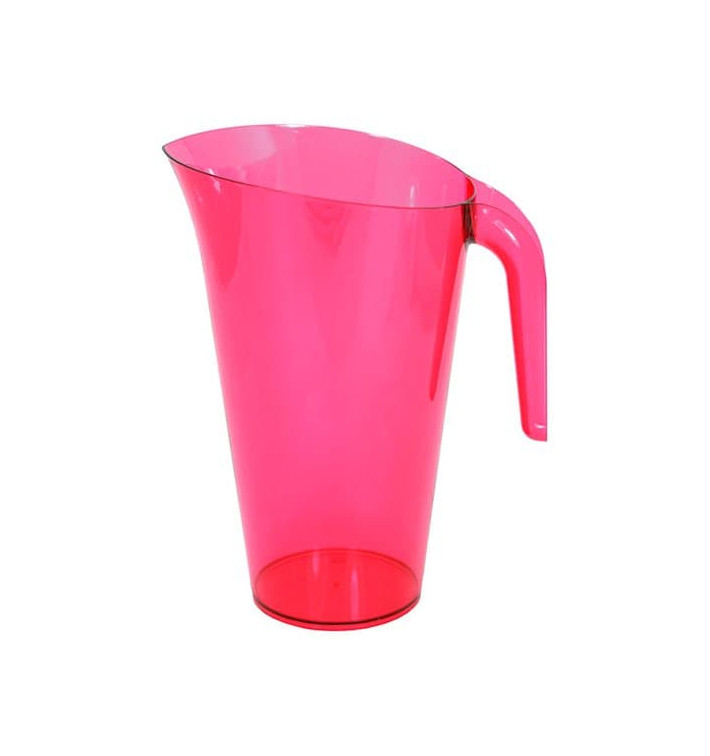 Plastic Jar PS Reusable Raspberry 1.500 ml (1 Unit)