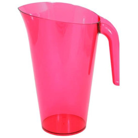 Plastic Jar PS Reusable Raspberry 1.500 ml (20 Units)