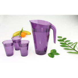 Plastic Jar PS Reusable Eggplant 1.500 ml (1 Unit)