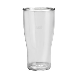 Plastic Pint Glass SAN Reusable Clear 350ml (5 Units) 