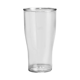 Plastic Pint Glass SAN Reusable Clear 350ml (100 Units)