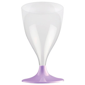 Plastic Stemmed Glass Wine Lilac 200ml 2P (20 Units)