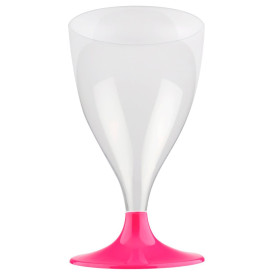 Plastic Stemmed Glass Wine Fuchsia 200ml 2P (20 Units)