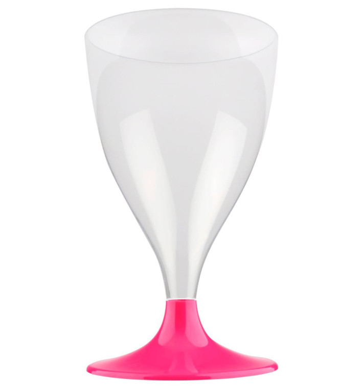 Plastic Stemmed Glass Wine Fuchsia 200ml 2P (20 Units) Plastic Stemmed Glass Wine Fuchsia 200ml 2P (20 Units)