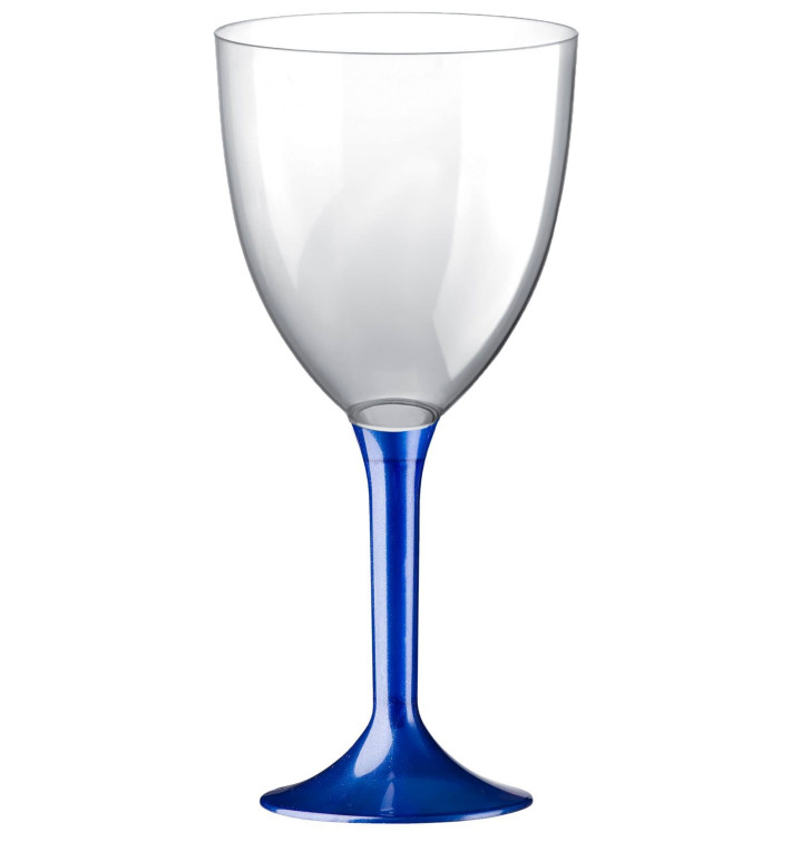 Plastic Stemmed Glass Wine Blue Pearl Removable Stem 300ml (200 Units) Plastic Stemmed Glass Wine Blue Pearl Removable Stem 300ml (200 Units)