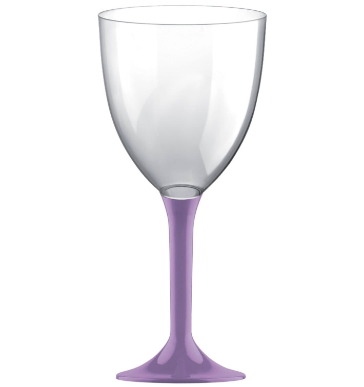 Plastic Stemmed Glass Wine Lilac Removable Stem 300ml (40 Units) Plastic Stemmed Glass Wine Lilac Removable Stem 300ml (40 Units)