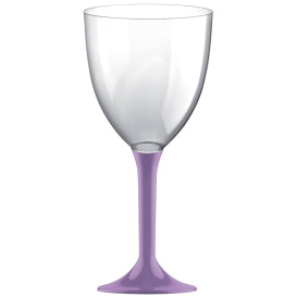 Plastic Stemmed Glass Wine Lilac Removable Stem 300ml (200 Units)