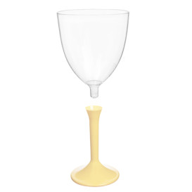 Plastic Stemmed Glass Wine Cream Removable Stem 300ml (40 Units)