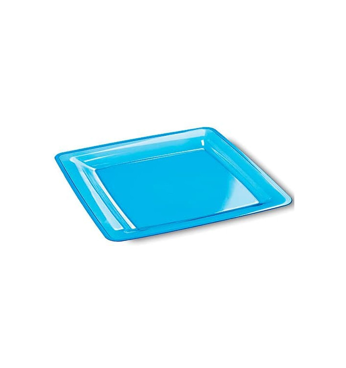 Plastic Plate Square shape Extra Rigid Turquoise 22,5x22,5cm (6 Units) Plastic Plate Square shape Extra Rigid Turquoise 22,5x22,5cm (6 Units)