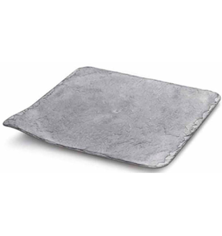Plastic Tasting Plate Synthetic Slate PS 11x11cm (320 Units) Plastic Tasting Plate Synthetic Slate PS 11x11cm (320 Units)