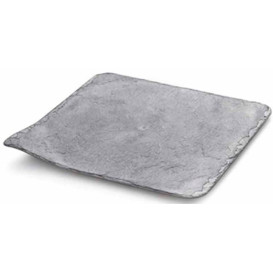 Plastic Tasting Plate Synthetic Slate PS 24x24cm (80 Units)