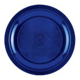 Plastic Plate Flat Blue "Round" PP Ø18,5 cm (50 Units) 