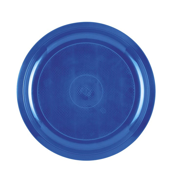 Plastic Plate Mediterranean Blue "Round" PP Ø29 cm (25 Units) Plastic Plate Mediterranean Blue "Round" PP Ø29 cm (25 Units)