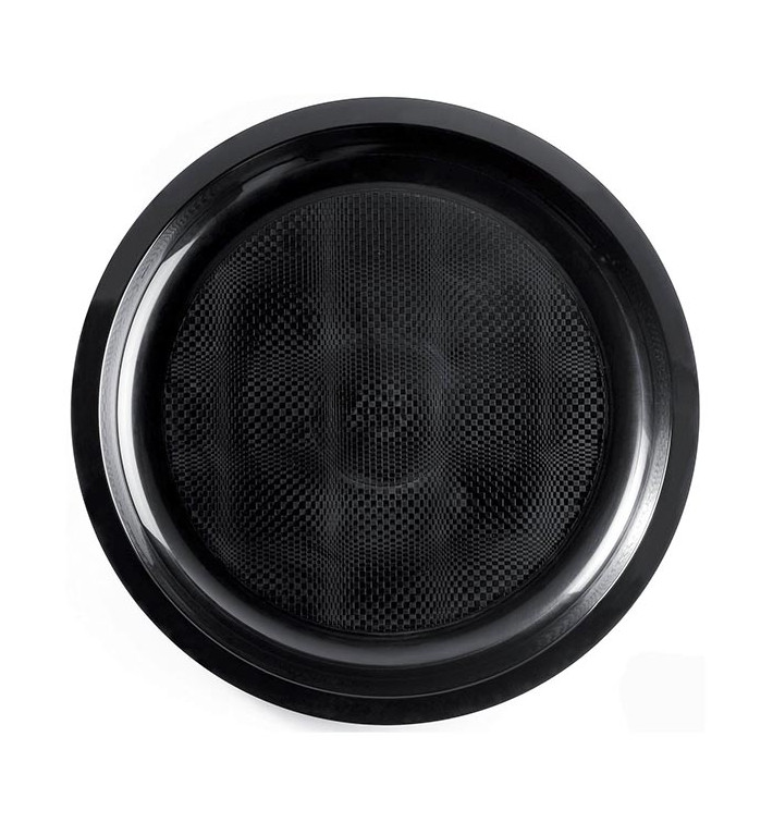 Plastic Plate Black "Round" PP Ø29 cm (25 Units) Plastic Plate Black "Round" PP Ø29 cm (25 Units)
