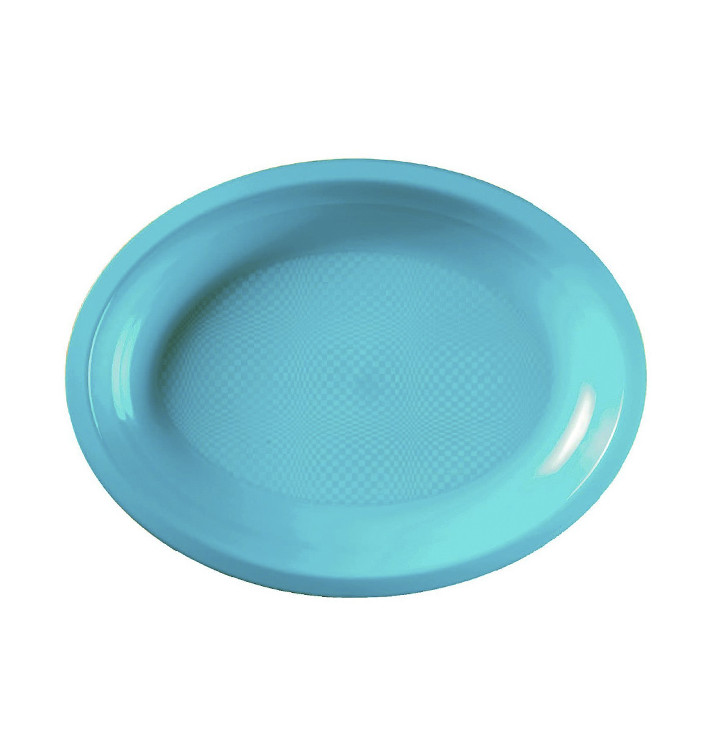 Plastic Tray Microwavable Oval Shape Turquoise 31,5x22 cm (25 Units) Plastic Tray Microwavable Oval Shape Turquoise 31,5x22 cm (25 Units)