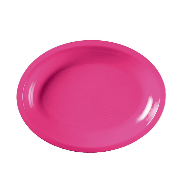 Plastic Platter Microwavable Oval Shape Fuchsia 25,5x19 cm (50 Units) Plastic Platter Microwavable Oval Shape Fuchsia 25,5x19 cm (50 Units)