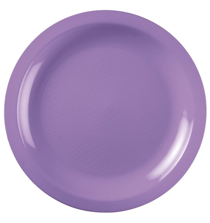 Plastic Plate Flat Lilac "Round" PP Ø22 cm (50 Units) Plastic Plate Flat Lilac "Round" PP Ø22 cm (50 Units)