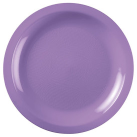 Plastic Plate Flat Lilac "Round" PP Ø22 cm (600 Units)