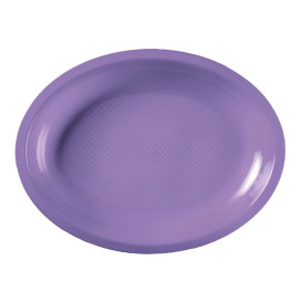 Plastic Platter Microwavable Oval Shape Lilac 31,5x22 cm (25 Units) 