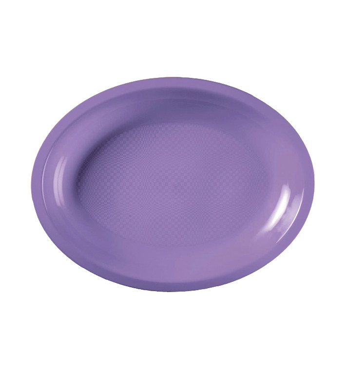 Plastic Platter Microwavable Oval Shape Lilac 31,5x22 cm (25 Units) 