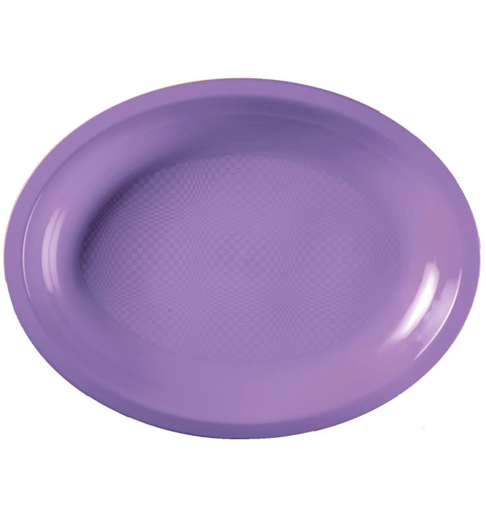 Plastic Platter Microwavable Oval Shape Lilac 31,5x22 cm (300 Units)