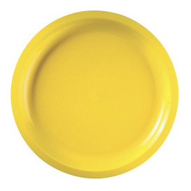 Plastic Plate Yellow "Round" PP Ø29 cm (300 Units)