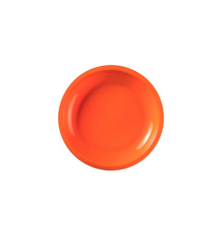 Plastic Plate Flat Orange "Round" PP Ø22 cm (50 Units) Plastic Plate Flat Orange "Round" PP Ø22 cm (50 Units)