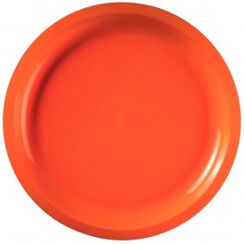 Plastic Plate Orange "Round" PP Ø29 cm (300 Units)