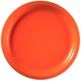 Plastic Plate Orange "Round" PP Ø29 cm (300 Units)