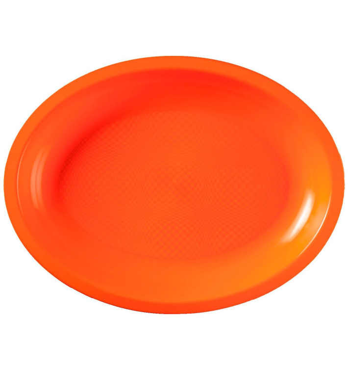 Plastic Platter Microwavable Oval Shape Orange 25,5x19 cm (50 Units) Plastic Platter Microwavable Oval Shape Orange 25,5x19 cm (50 Units)