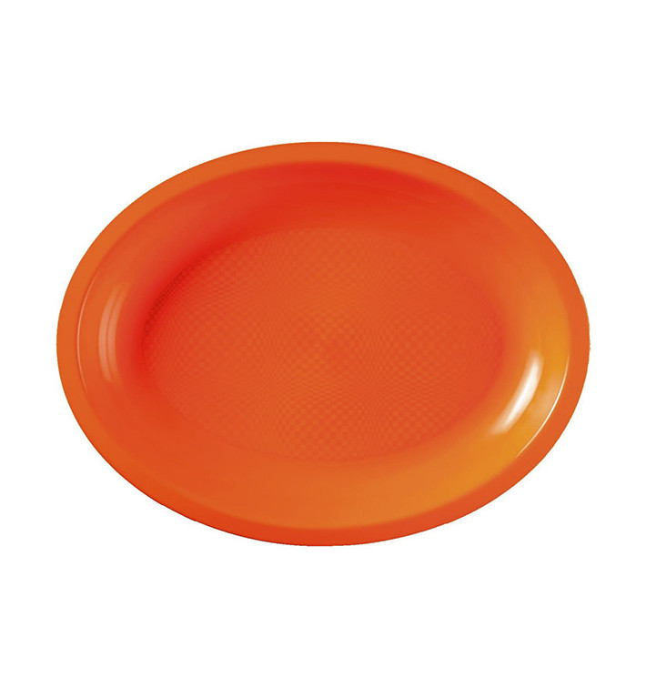 Plastic Platter Microwavable Oval Shape Orange 31,5x22 cm (300 Units) Plastic Platter Microwavable Oval Shape Orange 31,5x22 cm (300 Units)