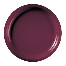 Plastic Plate Burgundy "Round" PP Ø29 cm (300 Units)