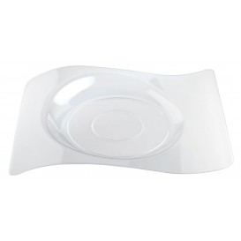 Plastic Plate PS "Forma" Clear 22x18 cm (12 Units) 