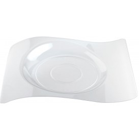 Plastic Plate "Forma" Clear 28x23 cm (12 Units) 