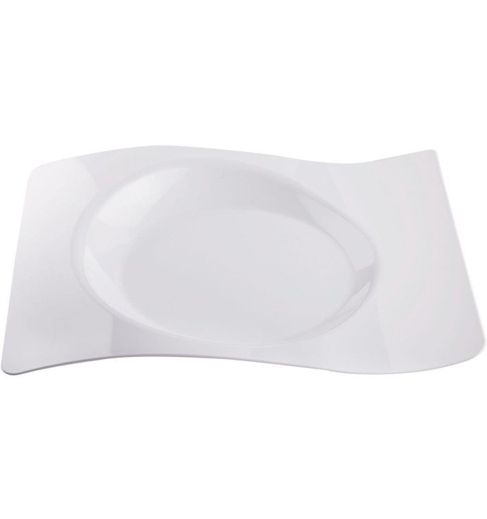 Plastic Plate "Forma" White 28x23 cm (12 Units) Plastic Plate "Forma" White 28x23 cm (12 Units)