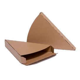 Corrugated Pizza Slice Box Kraft Takeaway (25 Units)