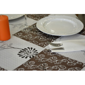 Pre-Cut Paper Tablecloth "m (400 Units) agnolia Nem (400 Units) a" 37g 1x1m (400 Units)  