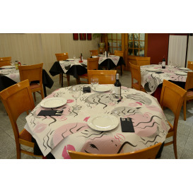 Pre-Cut Paper Tablecloth "Kiss" 37g 1x1m (400 Units)  