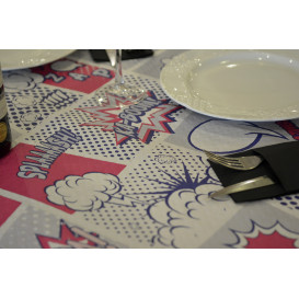 Pre-Cut Paper Tablecloth "Boom (400 Units) " 37g 1x1m (400 Units)  
