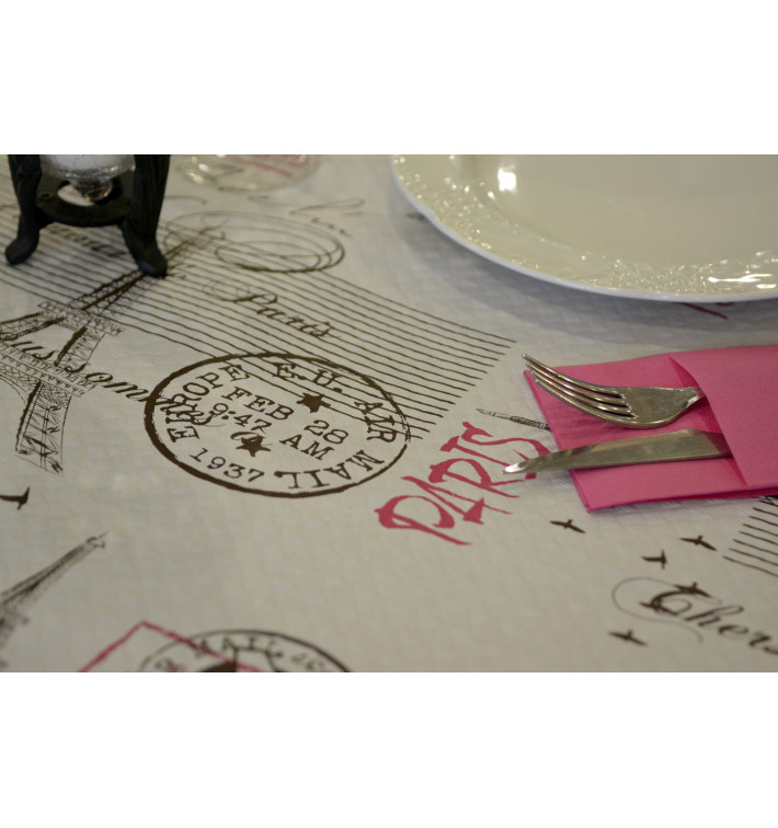 Pre-Cut Paper Tablecloth "Paris" 37g 1x1m (400 Units) Pre-Cut Paper Tablecloth "Paris" 37g 1x1m (400 Units)