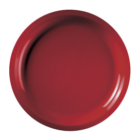 Plastic Plate Red "Round" PP Ø29 cm (25 Units)