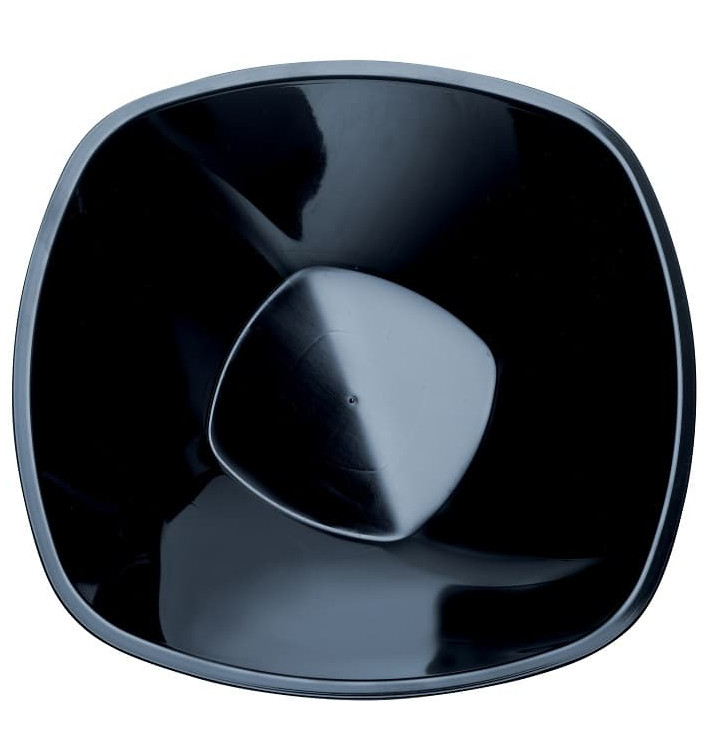 Plastic Bowl PP Black "Square" 3000ml Ø27,7cm (30 Units) Plastic Bowl PP Black "Square" 3000ml Ø27,7cm (30 Units)
