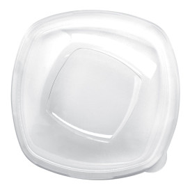 Plastic Lid PET Crystal "Square" Ø21cm (60 Units)