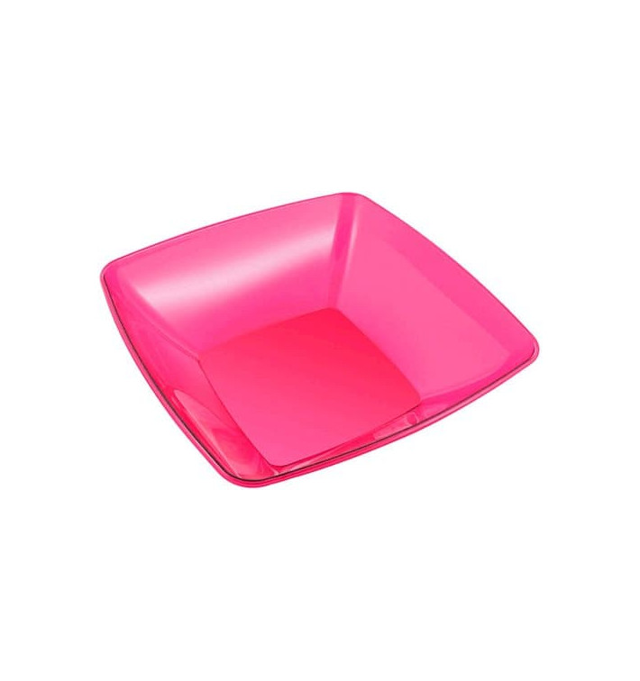 Plastic Bowl PS Crystal Hard Raspberry 3500ml 28x28cm (20 Units) Plastic Bowl PS Crystal Hard Raspberry 3500ml 28x28cm (20 Units)