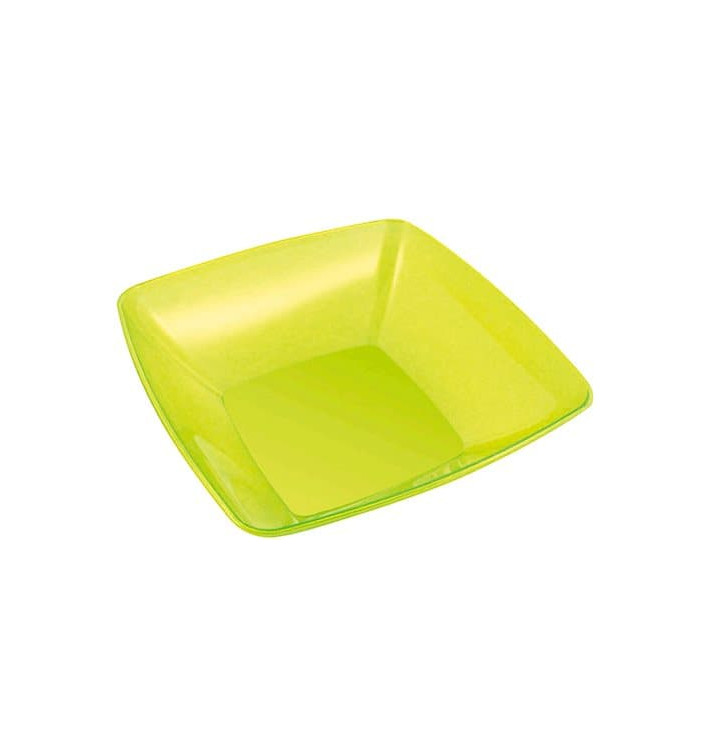 Plastic Bowl PS Crystal Hard Green 3500ml 28x28cm (20 Units) Plastic Bowl PS Crystal Hard Green 3500ml 28x28cm (20 Units)